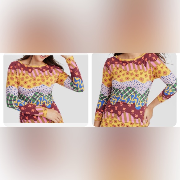 TARGET LATINO HERITAGE MONTH LONG SLEEVE WAVY STRIPED DRAWCORD  A-LINE DRESS XXL - Picture 3 of 3